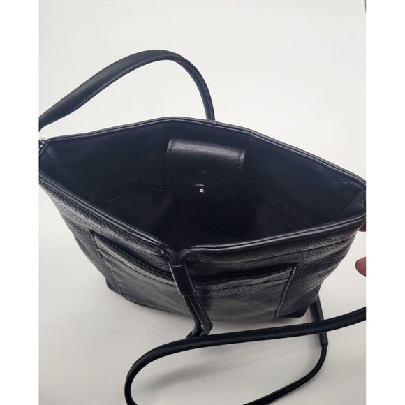 FOSSIL Black Leather Crossbody Purse Vintage Classic - Picture 8 of 12